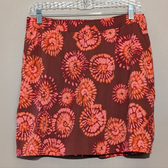 Toad&Co Dresses & Skirts - Toad&Co,Sunkissed Weekend Pull-On Skort, Orange Tie Dye,Size:M